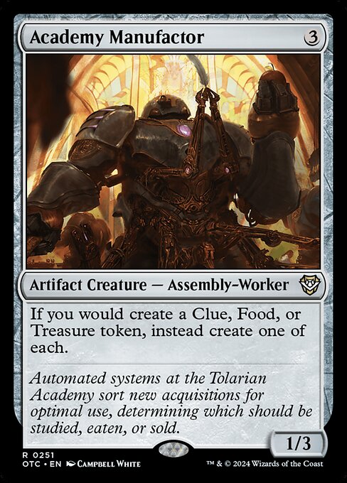 If you would create a Clue, Food, or Treasure token, instead create one of each.