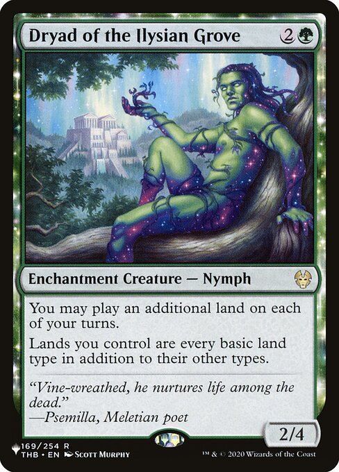 You may play an additional land on each of your turns.
Lands you control are every basic land type in addition to their other types.