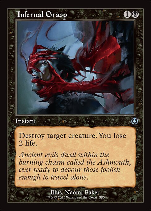 Destroy target creature. You lose 2 life.
