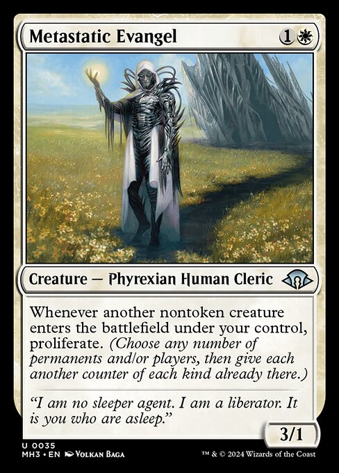 Whenever another nontoken creature enters the battlefield under your control, proliferate.
