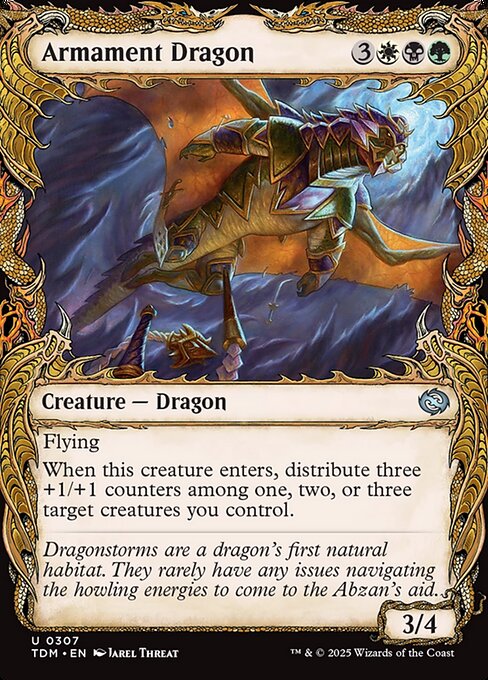 Flying
When this creature enters, distribute three +1/+1 counters among one, two, or three target creatures you control.