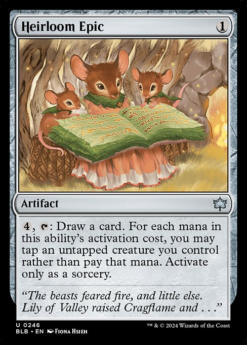 {4}, {T}: Draw a card. For each mana in this ability's activation cost, you may tap an untapped creature you control rather than pay that mana. Activate only as a sorcery.