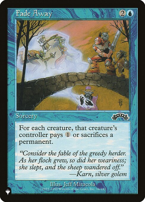 For each creature, its controller sacrifices a permanent unless they pay {1}.