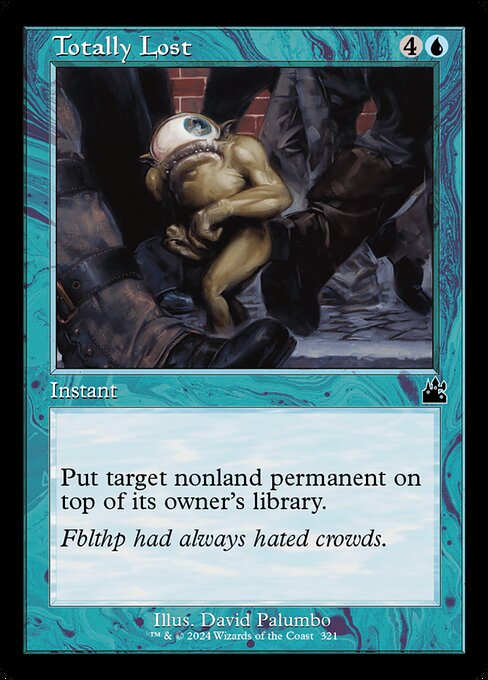 Put target nonland permanent on top of its owner's library.