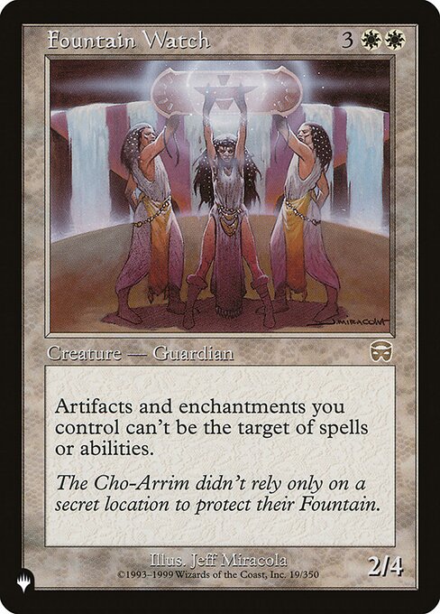 Artifacts and enchantments you control have shroud. (They can't be the targets of spells or abilities.)