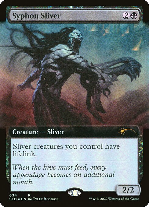 Sliver creatures you control have lifelink. (Damage dealt by a Sliver creature you control also causes you to gain that much life.)