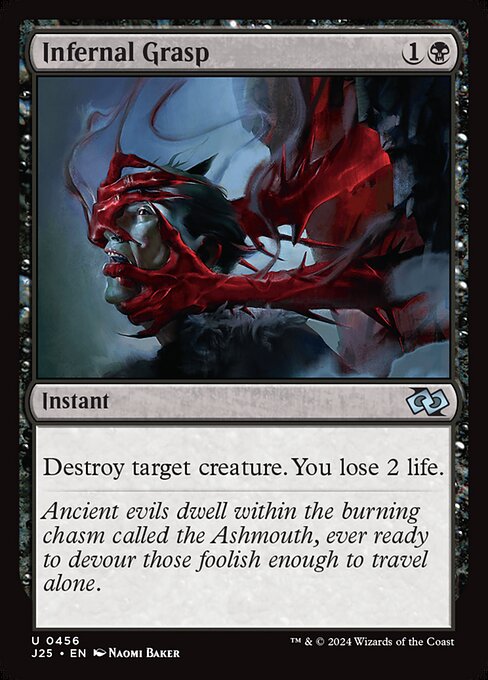 Destroy target creature. You lose 2 life.