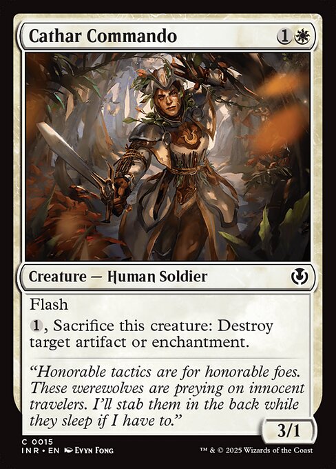 Flash (You may cast this spell any time you could cast an instant.)
{1}, Sacrifice this creature: Destroy target artifact or enchantment.