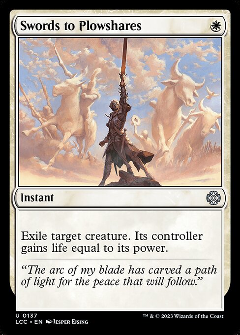 Exile target creature. Its controller gains life equal to its power.