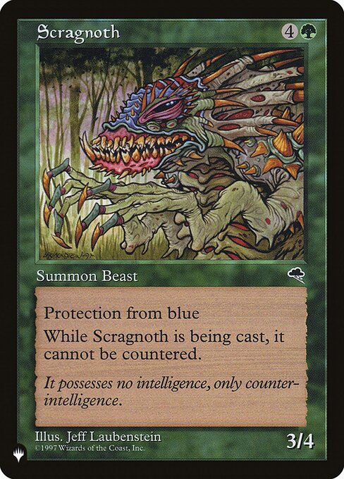 This spell can't be countered.
Protection from blue