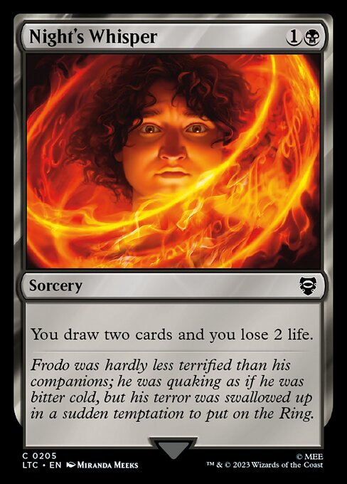 You draw two cards and you lose 2 life.