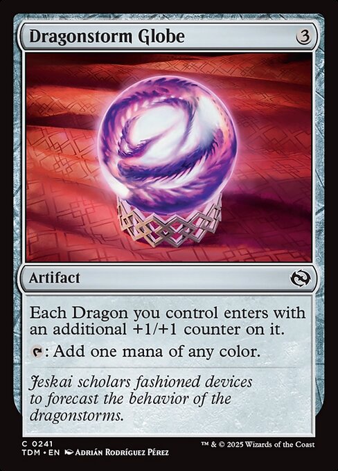 Each Dragon you control enters with an additional +1/+1 counter on it.
{T}: Add one mana of any color.