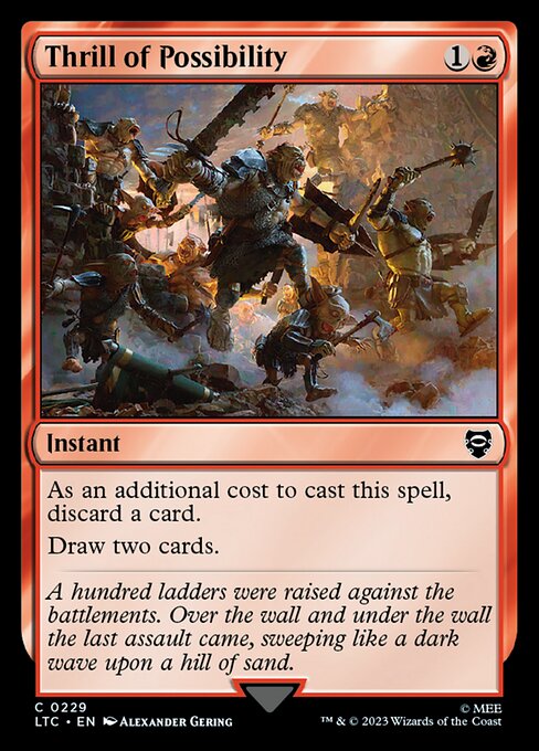 As an additional cost to cast this spell, discard a card.
Draw two cards.