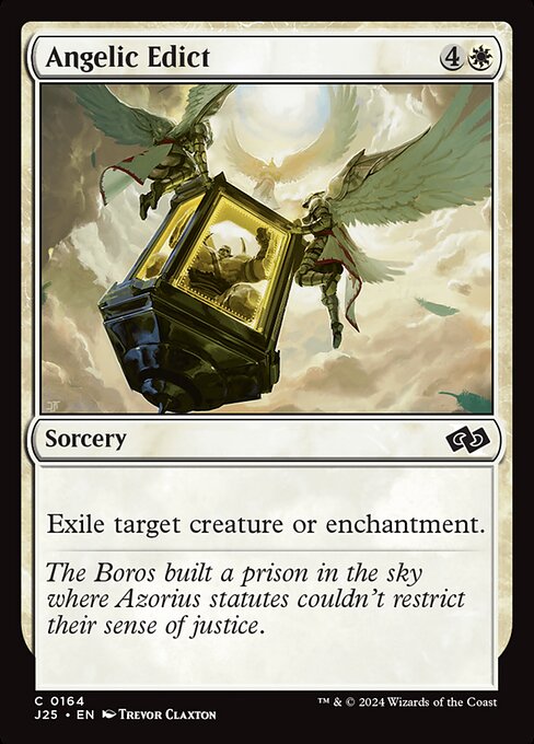 Exile target creature or enchantment.