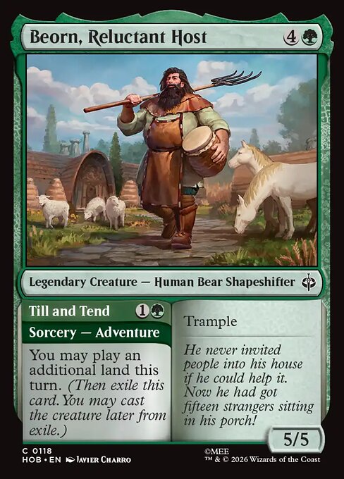 Beorn, Reluctant Host // Till and Tend (Foil)