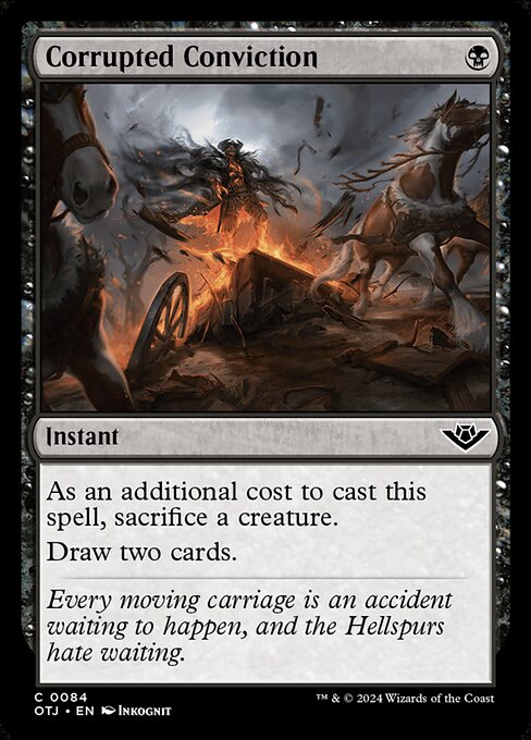 As an additional cost to cast this spell, sacrifice a creature.
Draw two cards.