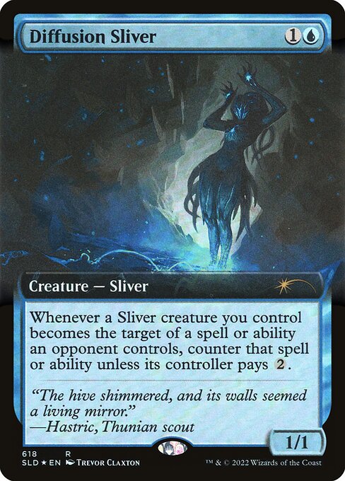 Whenever a Sliver creature you control becomes the target of a spell or ability an opponent controls, counter that spell or ability unless its controller pays {2}.