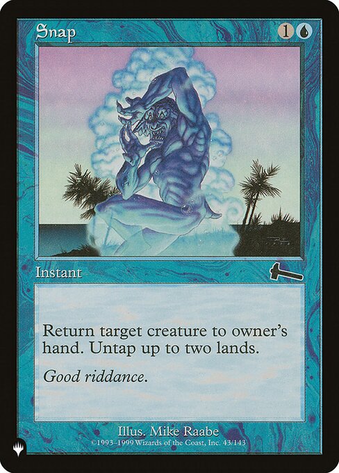 Return target creature to its owner's hand. Untap up to two lands.