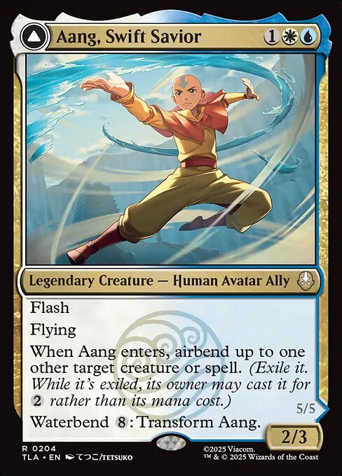 Aang, Swift Savior // Aang and La, Ocean's Fury (Foil)