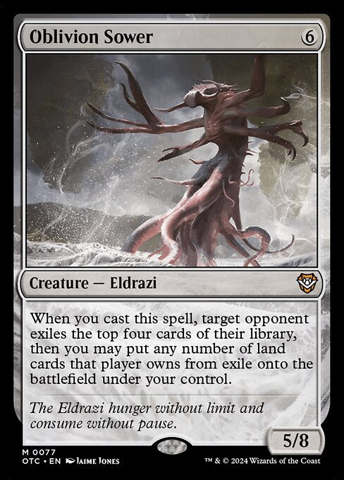 When you cast this spell, target opponent exiles the top four cards of their library, then you may put any number of land cards that player owns from exile onto the battlefield under your control.