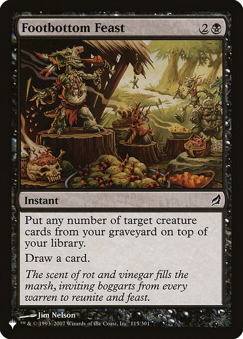 Put any number of target creature cards from your graveyard on top of your library.
Draw a card.