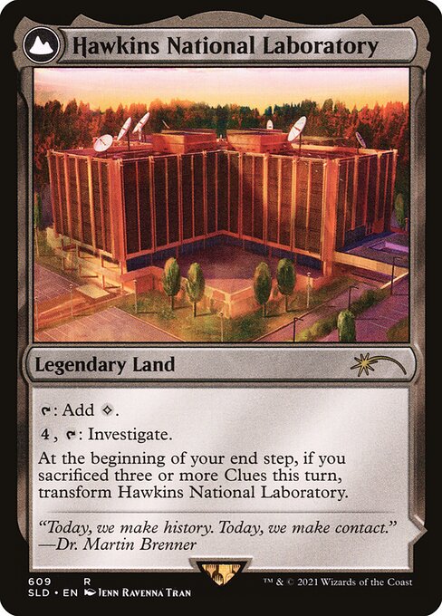 {T}: Add {C}.
{4}, {T}: Investigate. (Create a colorless Clue artifact token with "{2}, Sacrifice this artifact: Draw a card.")
At the beginning of your end step, if you sacrificed three or more Clues this turn, transform Havengul Laboratory.   When this land transforms into Havengul Mystery, return target creature card from your graveyard to the battlefield.
When the creature put onto the battlefield with Havengul Mystery leaves the battlefield, transform Havengul Mystery.
{T}, Pay 1 life: Add {B}.