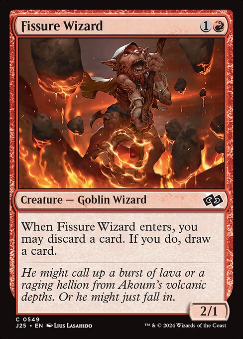 When Fissure Wizard enters, you may discard a card. If you do, draw a card.