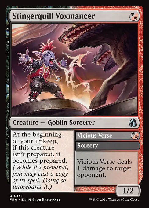 Stingerquill Voxmancer // Vicious Verse (Foil)