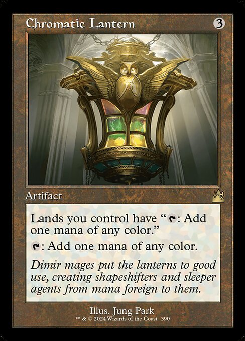 Lands you control have "{T}: Add one mana of any color."
{T}: Add one mana of any color.