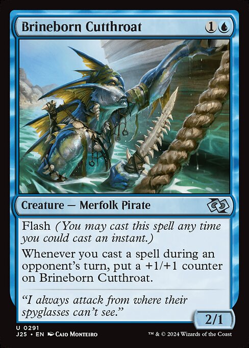 Flash (You may cast this spell any time you could cast an instant.)
Whenever you cast a spell during an opponent's turn, put a +1/+1 counter on this creature.