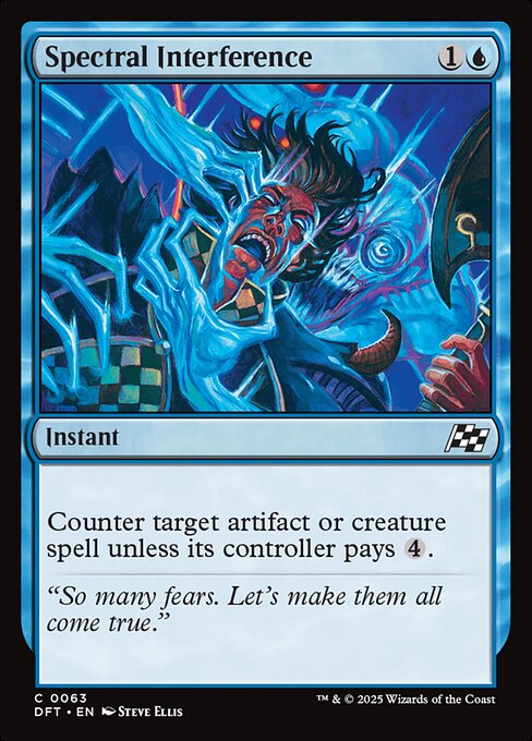 Counter target artifact or creature spell unless its controller pays {4}.