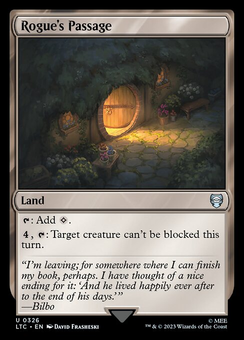 {T}: Add {C}.
{4}, {T}: Target creature can't be blocked this turn.