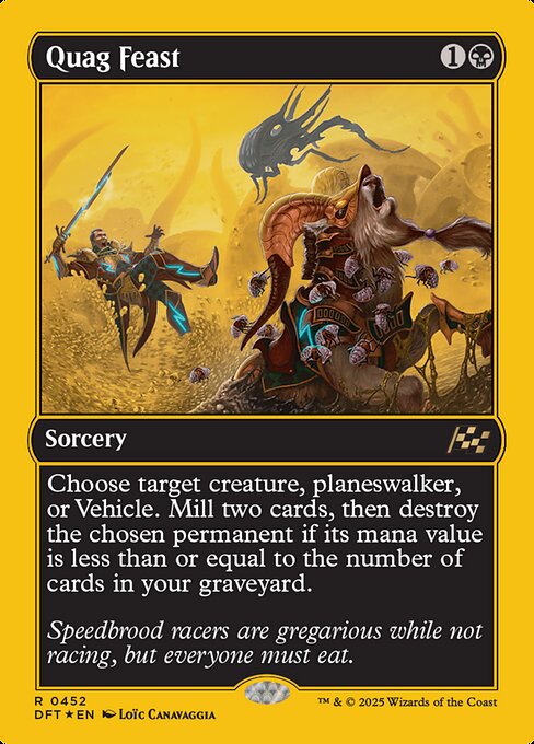 Choose target creature, planeswalker, or Vehicle. Mill two cards, then destroy the chosen permanent if its mana value is less than or equal to the number of cards in your graveyard.