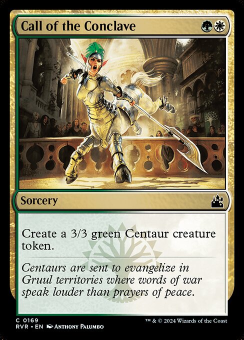 Create a 3/3 green Centaur creature token.