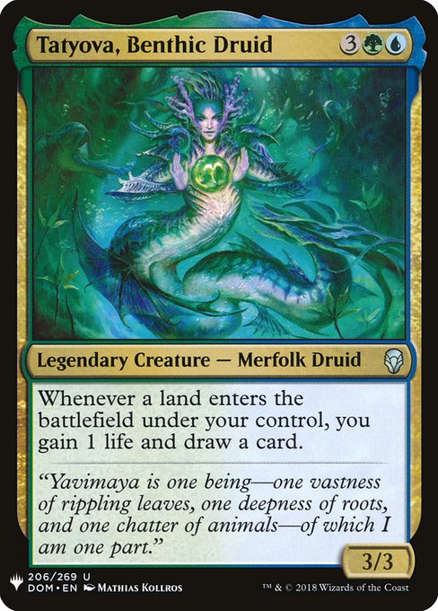 Landfall — Whenever a land enters the battlefield under your control, you gain 1 life and draw a card.
