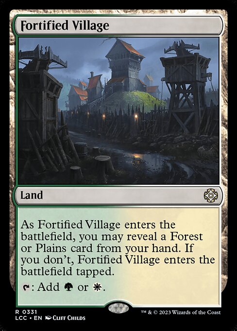 As this land enters, you may reveal a Forest or Plains card from your hand. If you don't, this land enters tapped.
{T}: Add {G} or {W}.