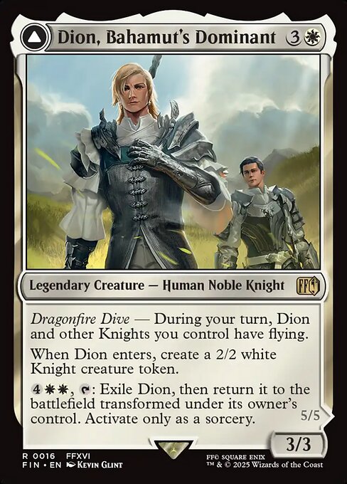 Dion, Bahamut's Dominant // Bahamut, Warden of Light (Foil)