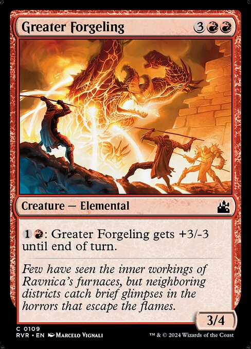 {1}{R}: Greater Forgeling gets +3/-3 until end of turn.