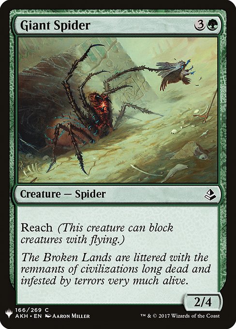 Reach (This creature can block creatures with flying.)