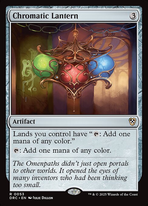 Lands you control have "{T}: Add one mana of any color."
{T}: Add one mana of any color.
