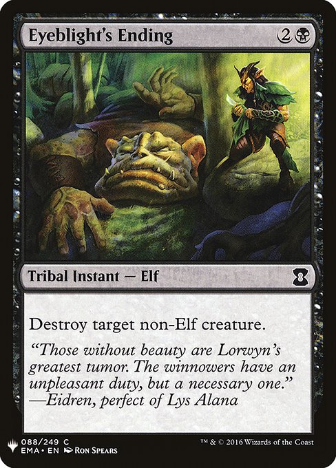 Destroy target non-Elf creature.