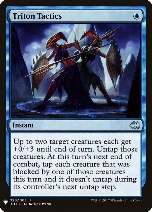 Up to two target creatures each get +0/+3 until end of turn. Untap those creatures. At this turn's next end of combat, tap each creature that was blocked by one of those creatures this turn and it doesn't untap during its controller's next untap step.