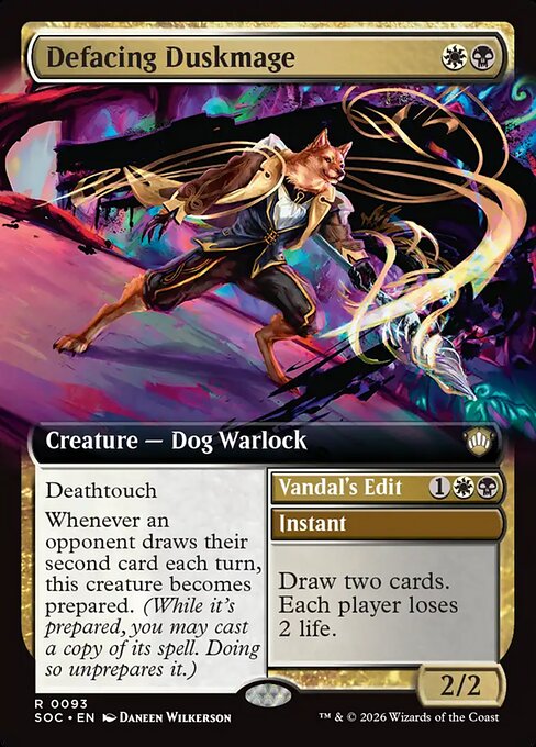 Defacing Duskmage // Vandal's Edit (Foil)
