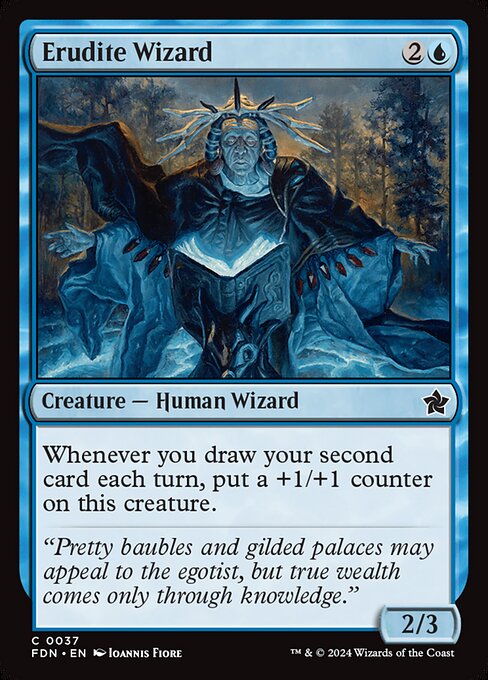 Whenever you draw your second card each turn, put a +1/+1 counter on this creature.