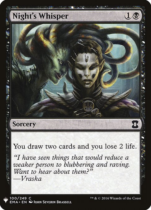 You draw two cards and you lose 2 life.