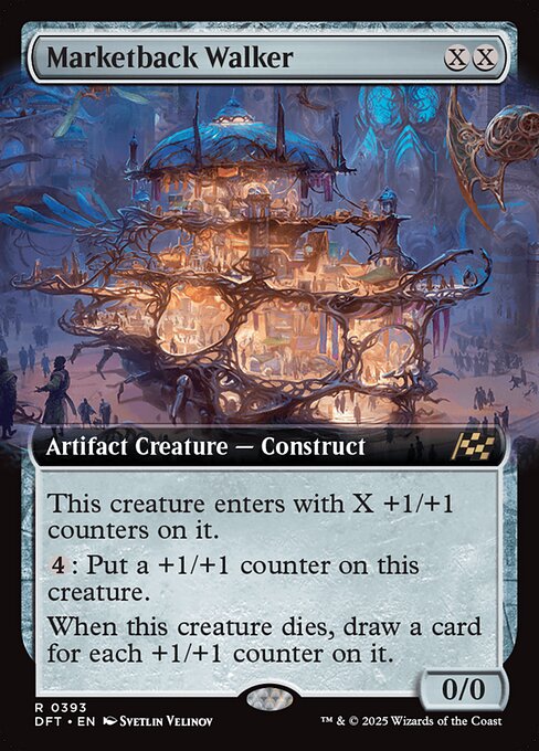 This creature enters with X +1/+1 counters on it.
{4}: Put a +1/+1 counter on this creature.
When this creature dies, draw a card for each +1/+1 counter on it.