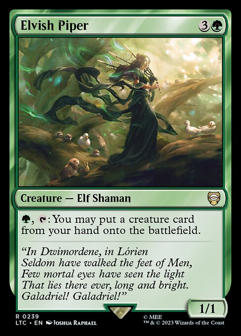 {G}, {T}: You may put a creature card from your hand onto the battlefield.