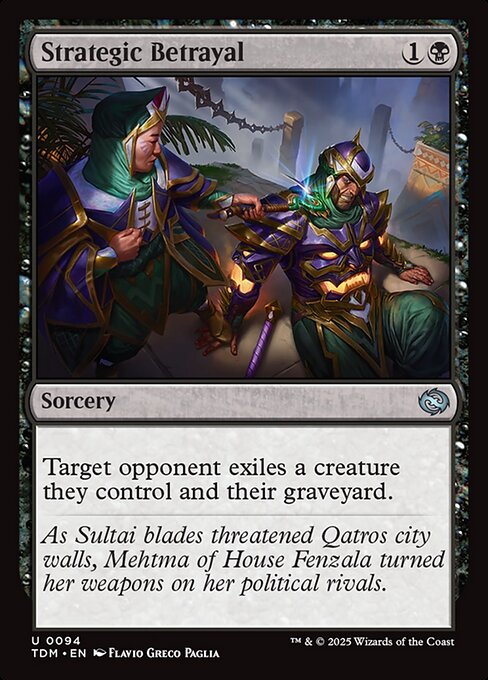 Target opponent exiles a creature they control and their graveyard.
