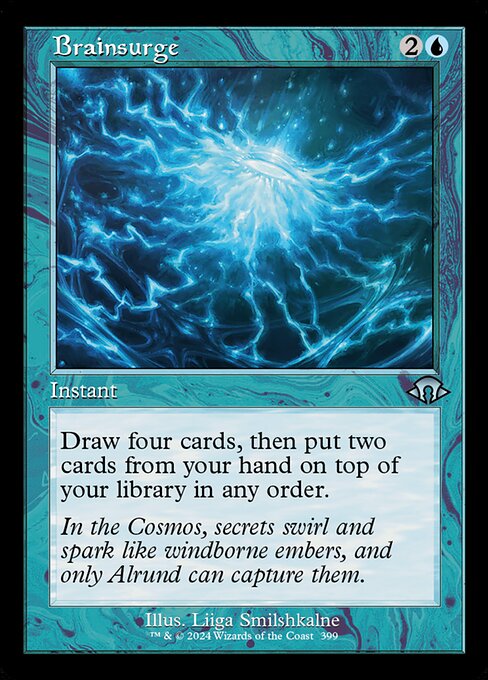Draw four cards, then put two cards from your hand on top of your library in any order.