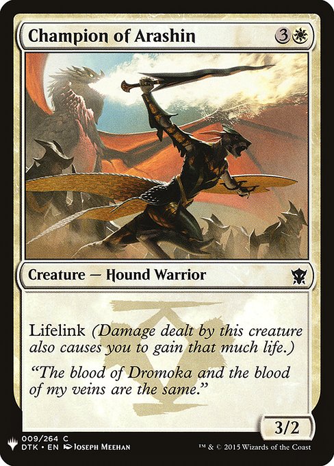 Lifelink (Damage dealt by this creature also causes you to gain that much life.)